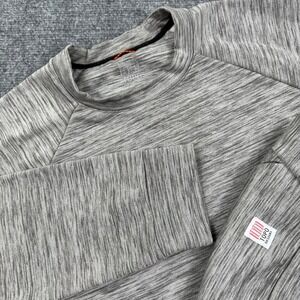 Topo Designs Fleece Pullover XL Gray Heather Raglan Pocket Excellent Men's